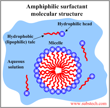 Amphiphilic surfactant molecular structure.png